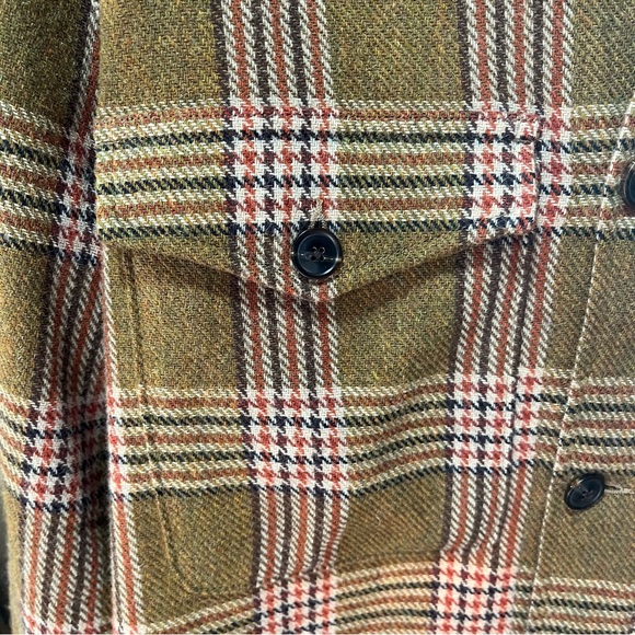 Todd Snyder Wool Blend Yellow Plaid CPO Shirt Jacket Large - Picture 6 of 12